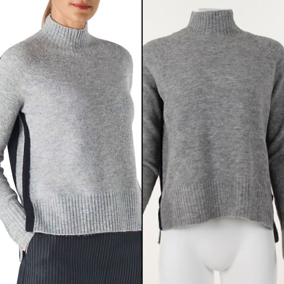 Whistles Color-Blocked Funnel-Neck Sweater